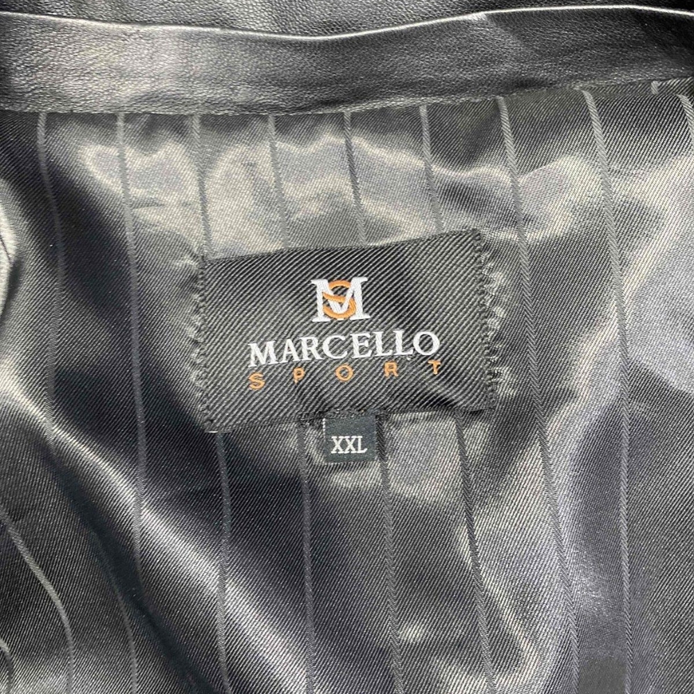 Marcello Sport Mens Black Lambskin Long Sleeve Full Zip Jacket Size XXL - Picture 3 of 14
